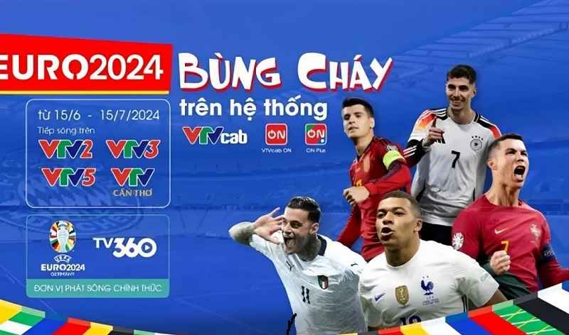 Xem EURO 2024 miễn phí tại VTV